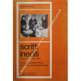 Scritti inediti. Vol. I - 1890-1924. A cura di Francesco …