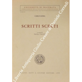 Scritti scelti. A cura di Paola Tacchi