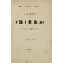 Sistema di Diritto Civile Italiano. Vol. I - Parte generale …