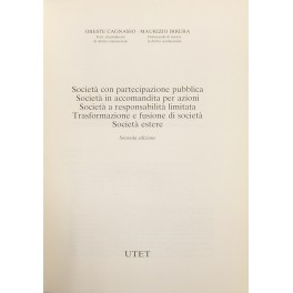 Società con partecipazione pubblica. Società in accomandita per azioni. Società …