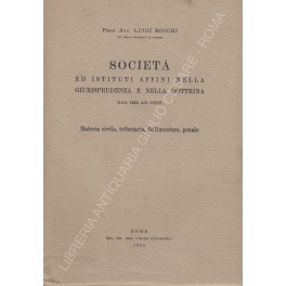 Società ed istituti affini nella giurisprudenza e nella dottrina dal …