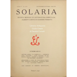 Solaria. Rivista mensile di letteratura diretta da Alberto Carocci e …