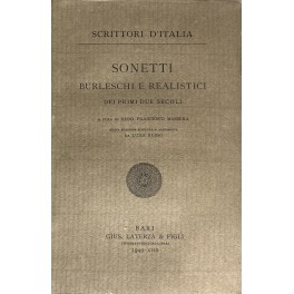 Sonetti burleschi e realistici dei primi due secoli. A cura …
