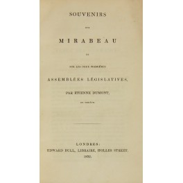 Souvenirs sur Mirabeau et sur deux premieres assemblees legislatives.
