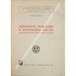 Sovranità popolare e autonomie locali nell'ordinamento costituzionale italiano