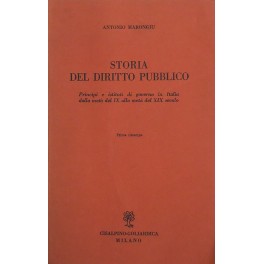 Storia del diritto pubblico. Principi e istituti di governo in …