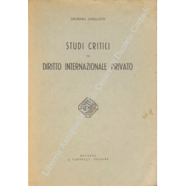 Studi critici di diritto internazionale privato