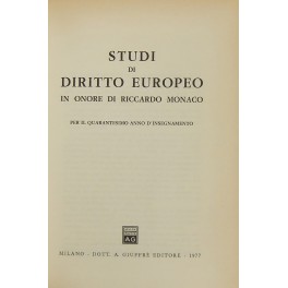Studi di diritto europeo in onore di Riccardo Monaco per …