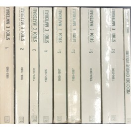 Studi e materiali. Vol. I - 1983-1985; Vol. II - …