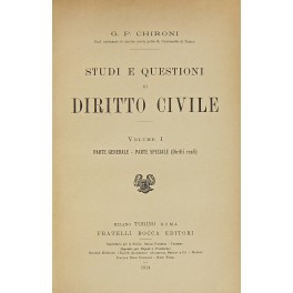 Studi e questioni di diritto civile. Vol. I - Parte …