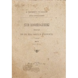 Studi economico-giuridici. Pubblicati per cura della Facoltà di Giurisprudenza della …