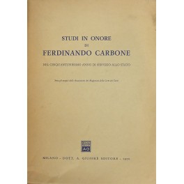 Studi in onore di Ferdinando Carbone nel cinquantunesimo anno di …