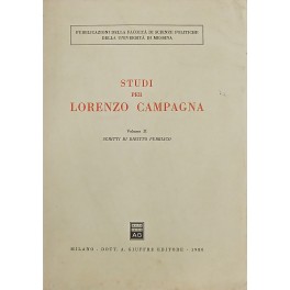 Studi per Lorenzo Campagna. Vol. II - Scritti di diritto …