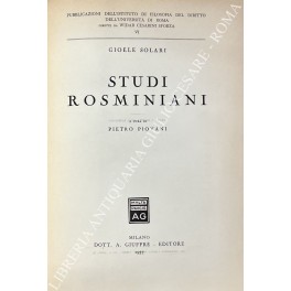Studi rosminiani. A cura di Pietro Piovani