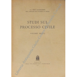 Studi sul processo civile. Volume Sesto - Processo e giustizia. …