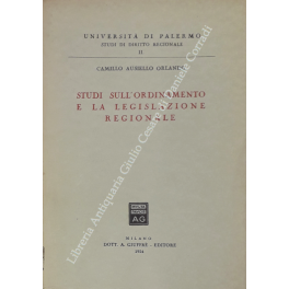 Studi sull'ordinamento e la legislazione regionale