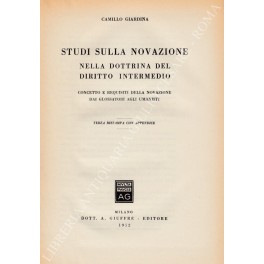 Studi sulla novazione nella dottrina del diritto intermedio. Concetto e …