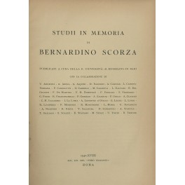 Studii in memoria di Bernardino Scorza pubblicati a cura della …