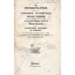 Sul pensionatico ossia sul pascolo invernale delle pecore avuto speciale …