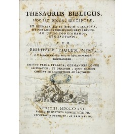 Thesaurus biblicus hoc est dicta, sententiae