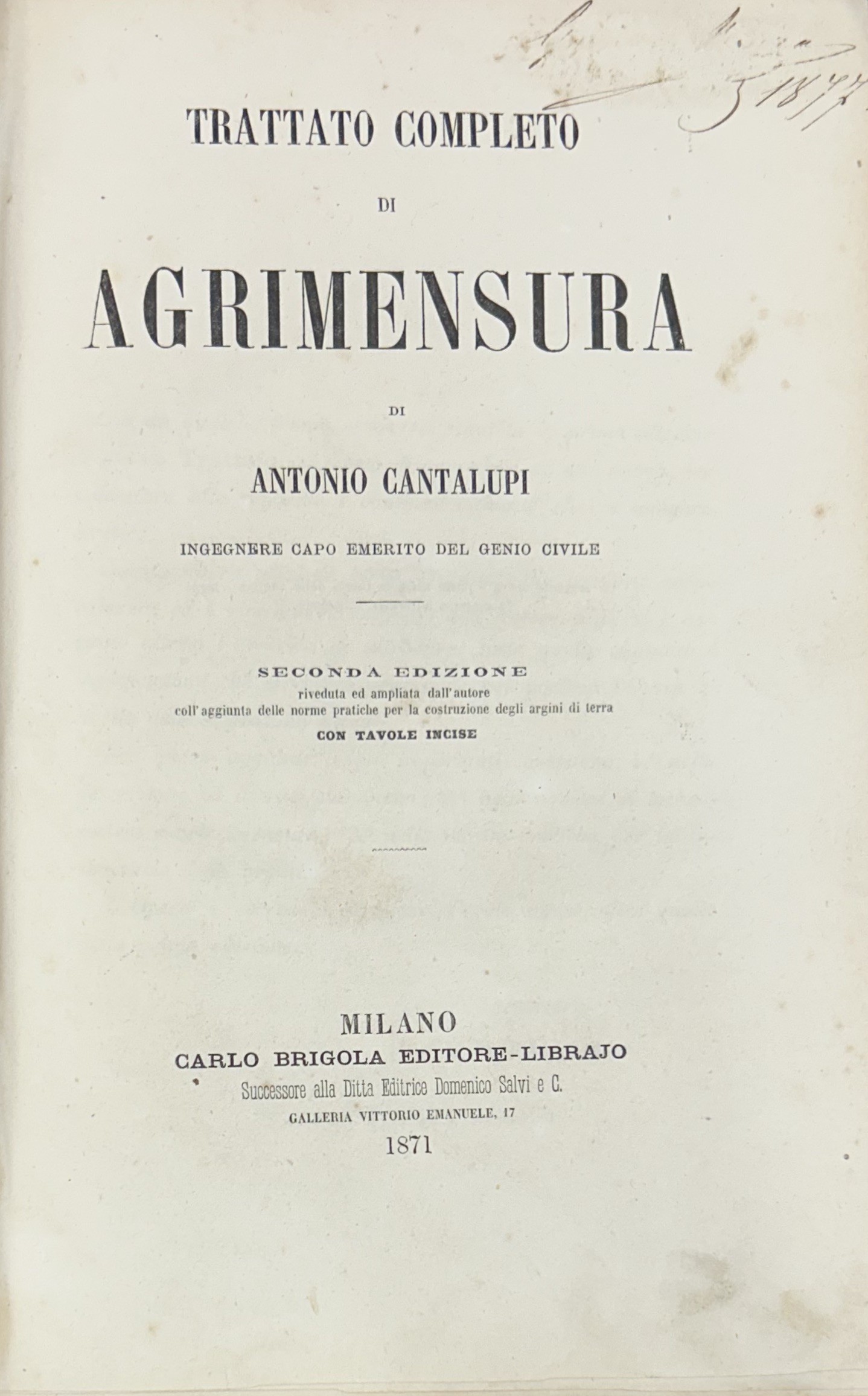 Trattato completo di agrimensura