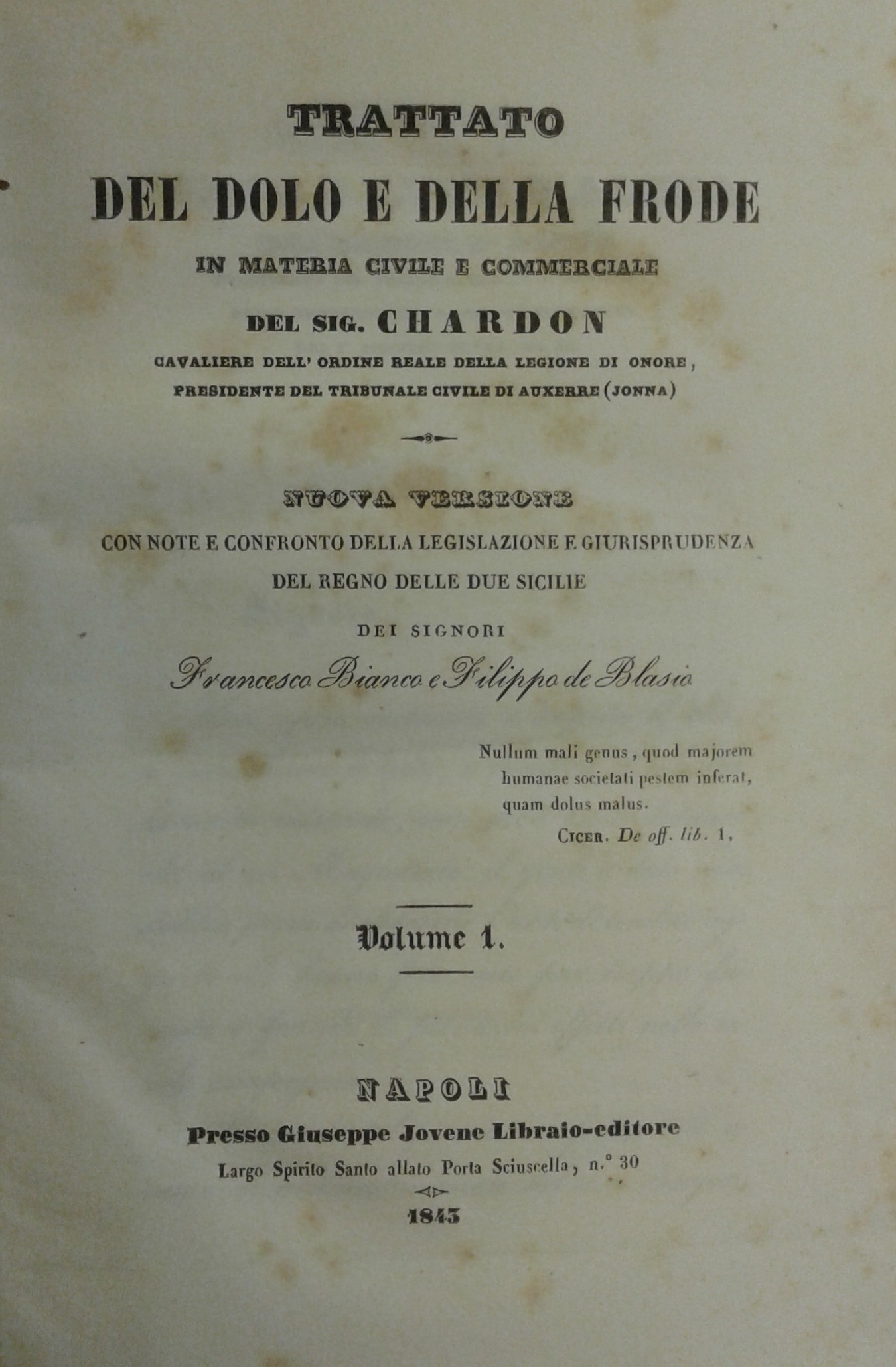 Trattato del dolo e della frode in materia civile e …