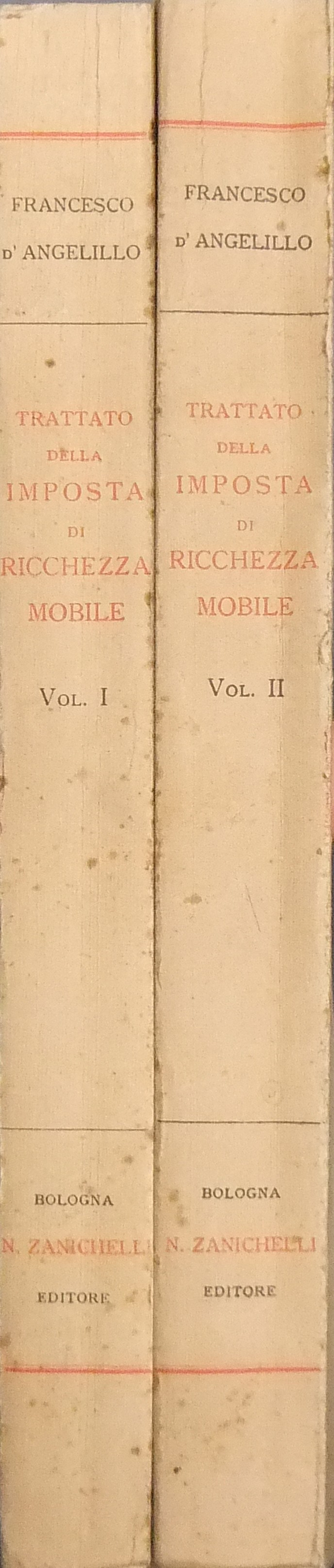 Trattato della imposta di ricchezza mobile. Vol. I - Contribuente. …