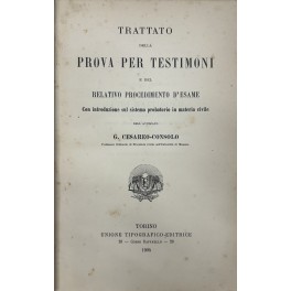 Trattato della prova per testimoni e del relativo procedimento d'esame. …