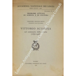 Vittorio Scialoja nel centenario della nascita (1856-1956)
