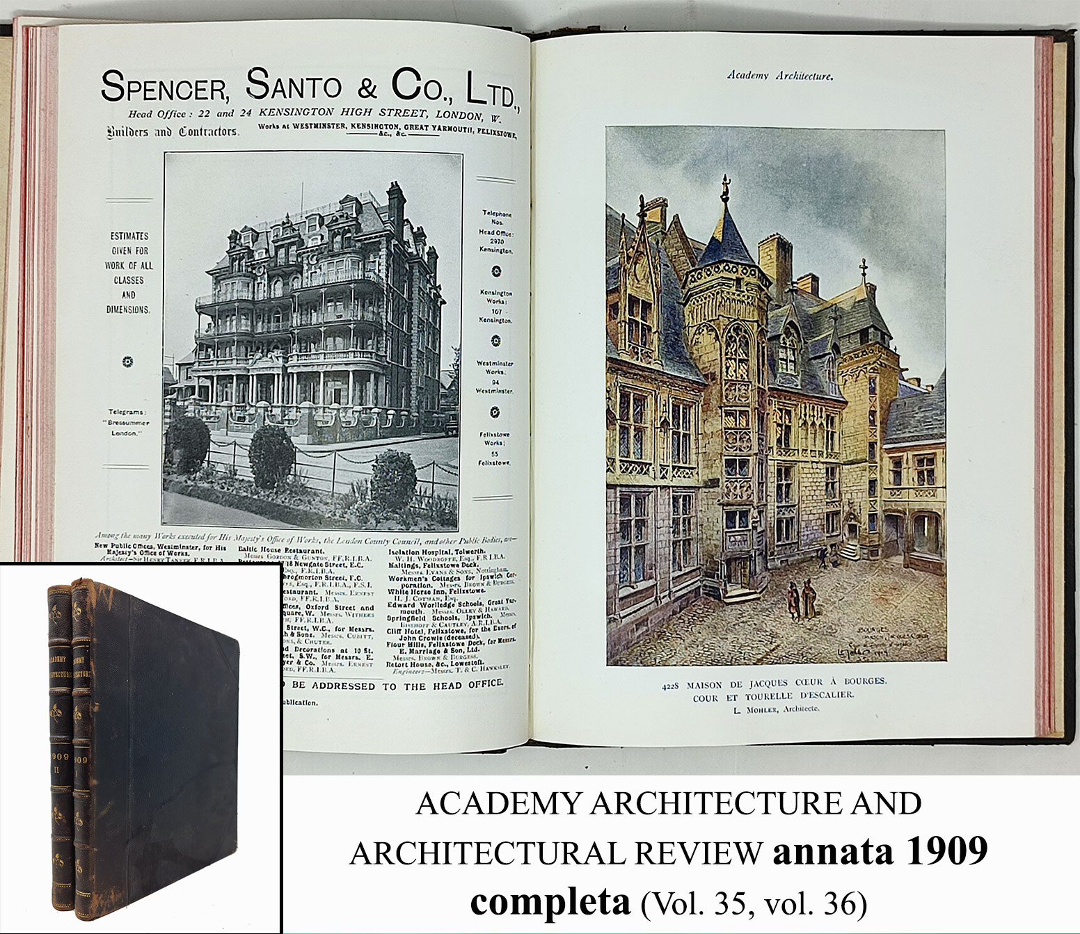 ACADEMY ARCHITECTURE AND ARCHITECTURAL REVIEW annata 1909 completa (Vol. 35, …