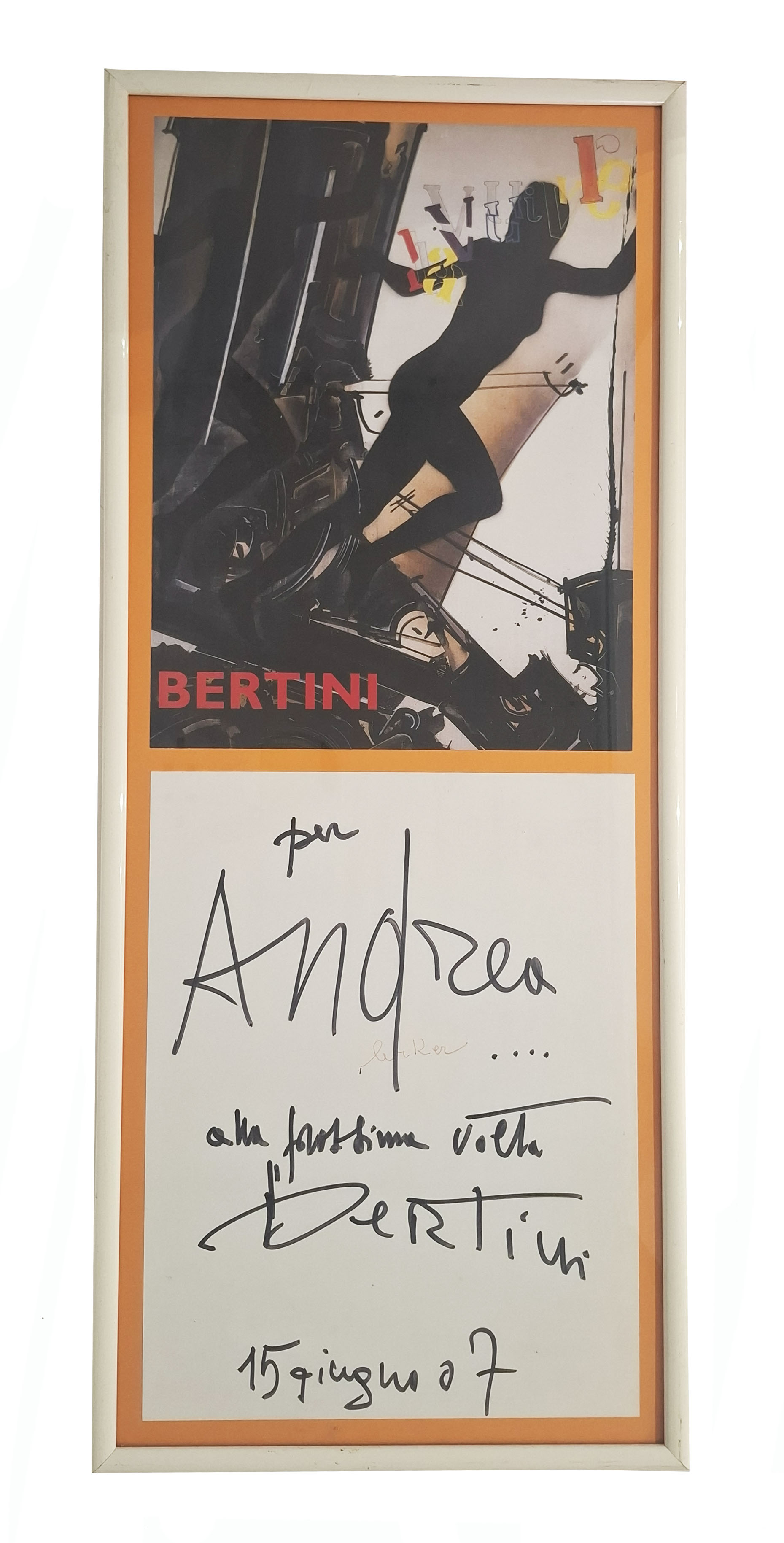 Autografo di Gianni Bertini (incorniciato)