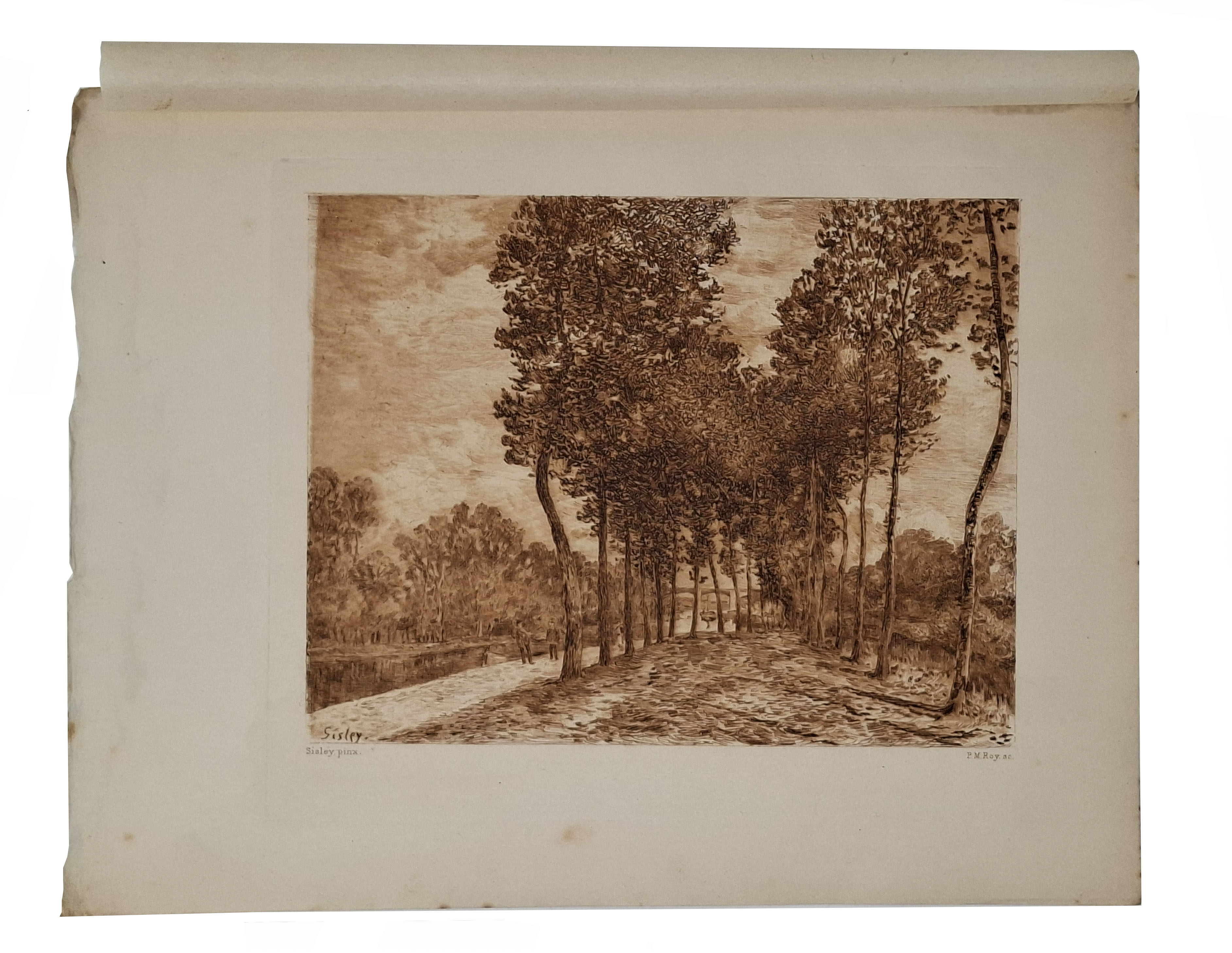 BORDS DU LOING (Eau-forte de P. M. Roy)