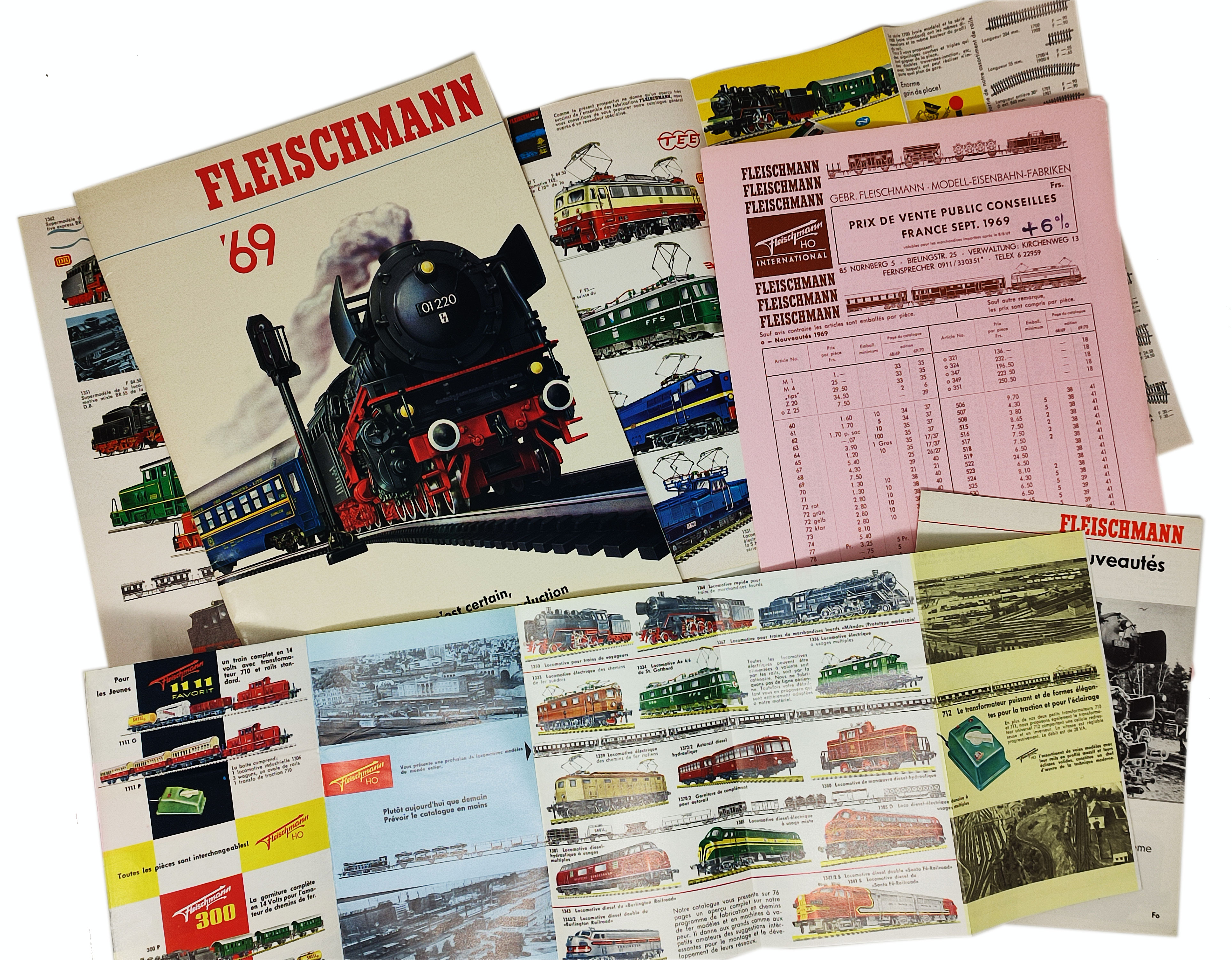 Catalogo FLEISCHMANN '69 con listino prezzi (più due depliant)