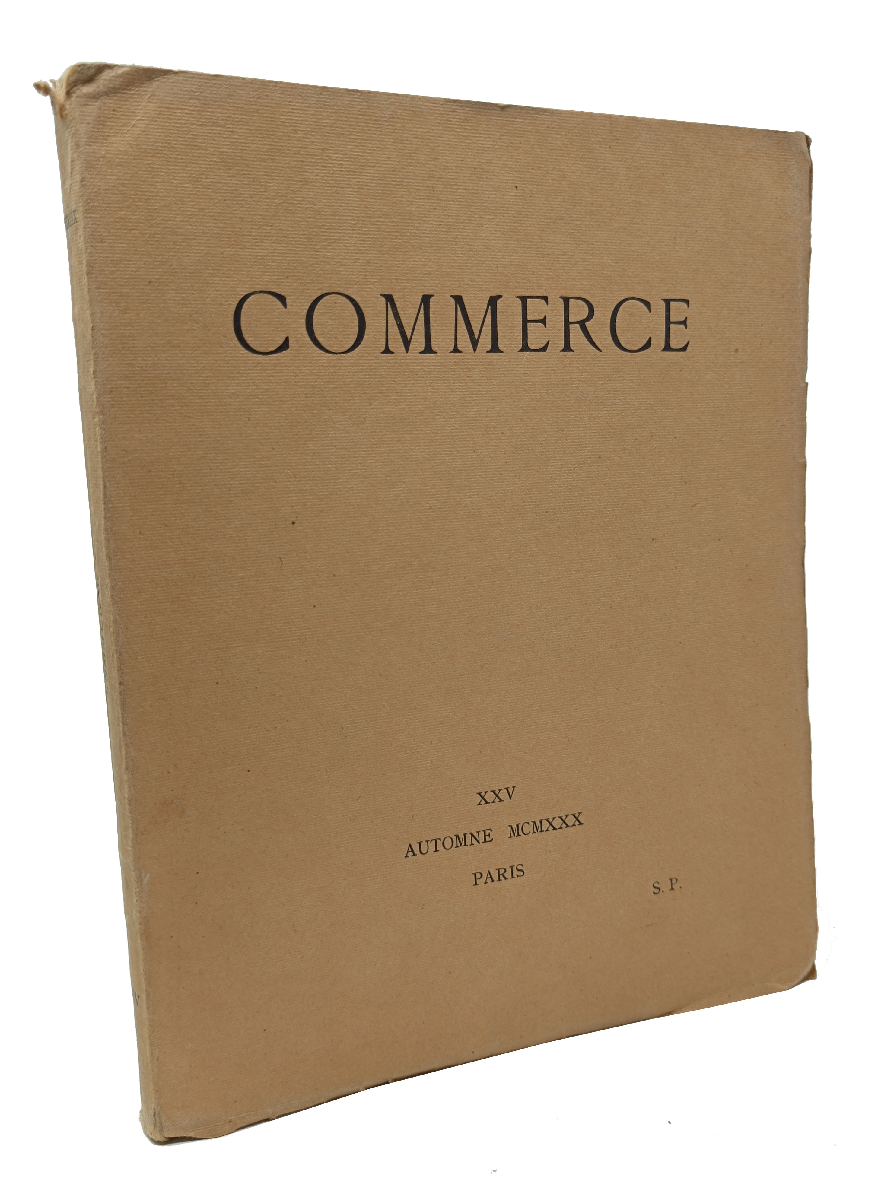 COMMERCE / Cahier trimestriel XXV automne 1930