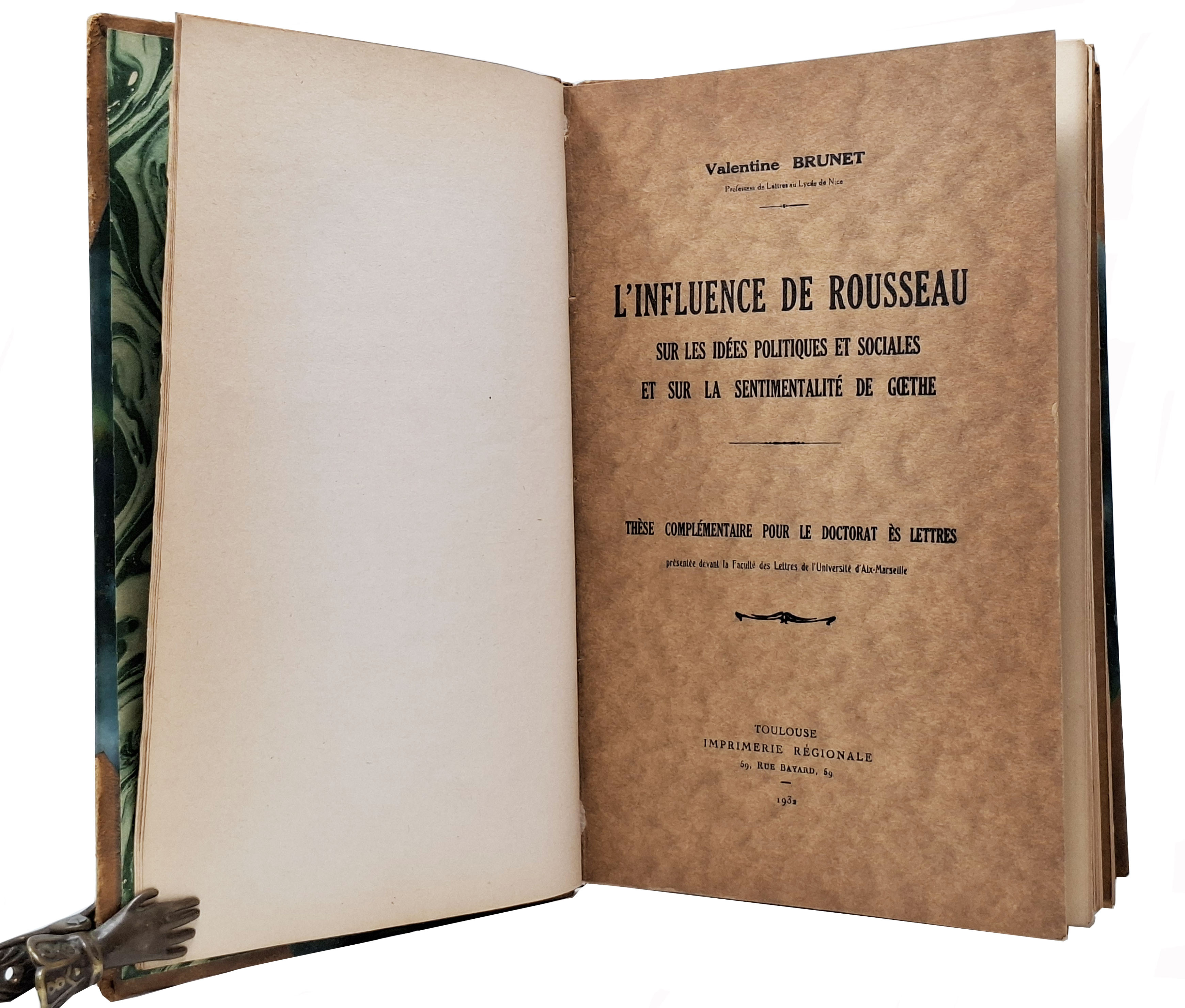 L'INFLUENCE DE ROUSSEAU SUR LES IDEES POLITIQUES ET SOCIALES ET …