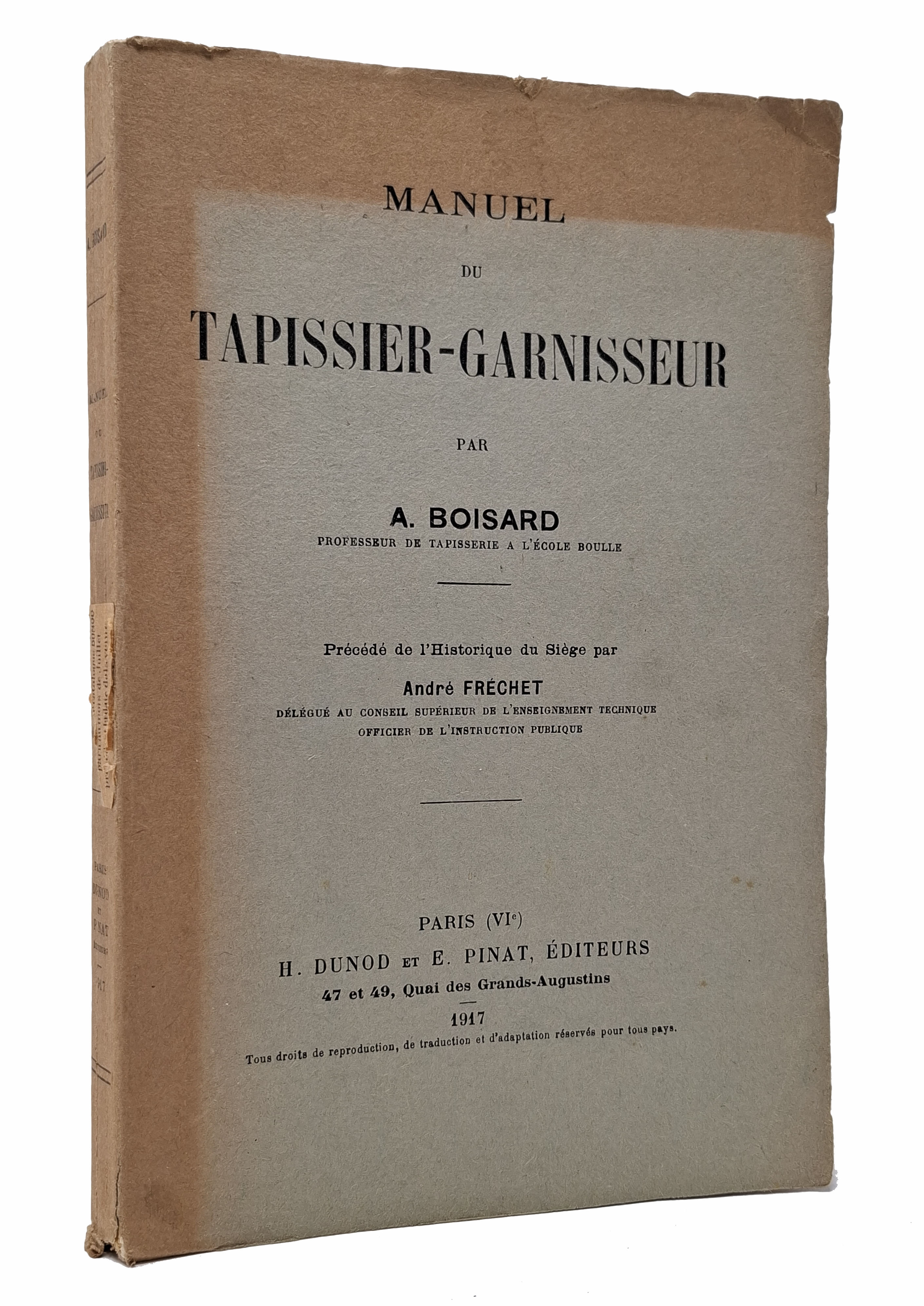 MANUEL DU TAPISSIER - GARNISSEUR