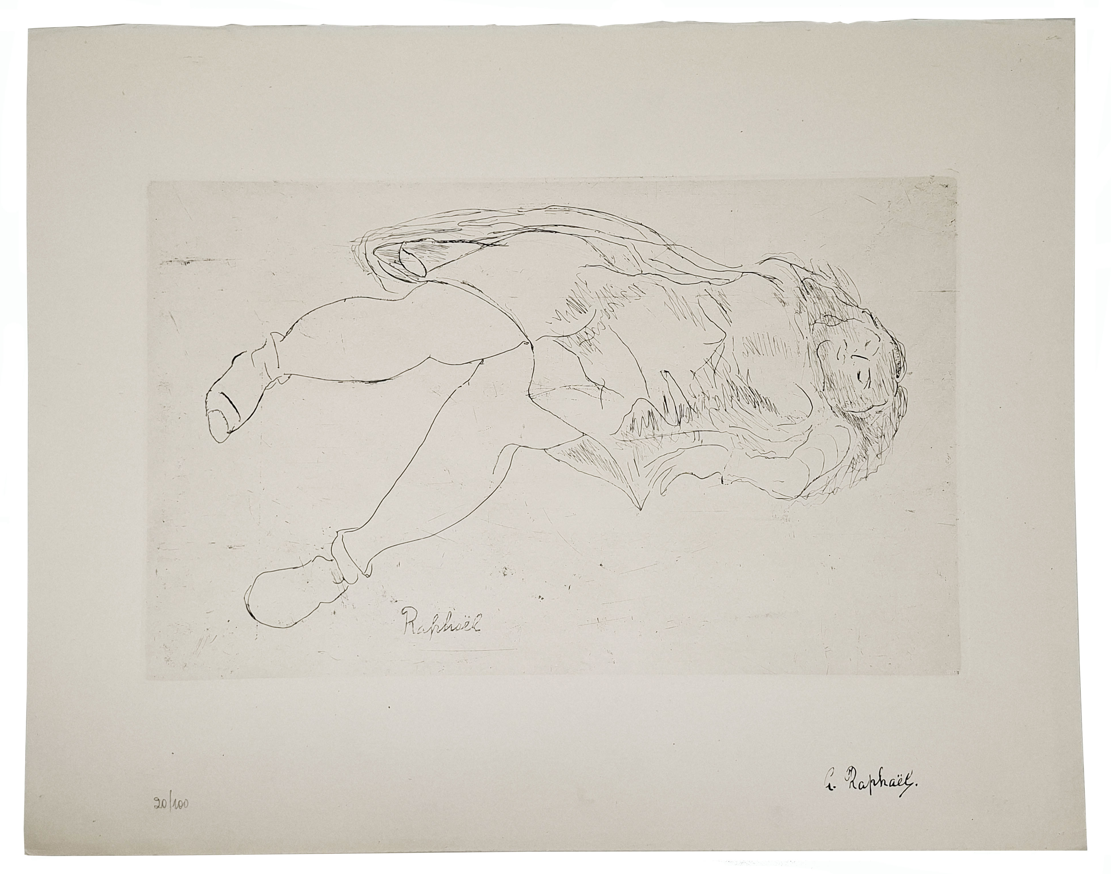 Nudo disteso di donna (litografia numerata e firmata)