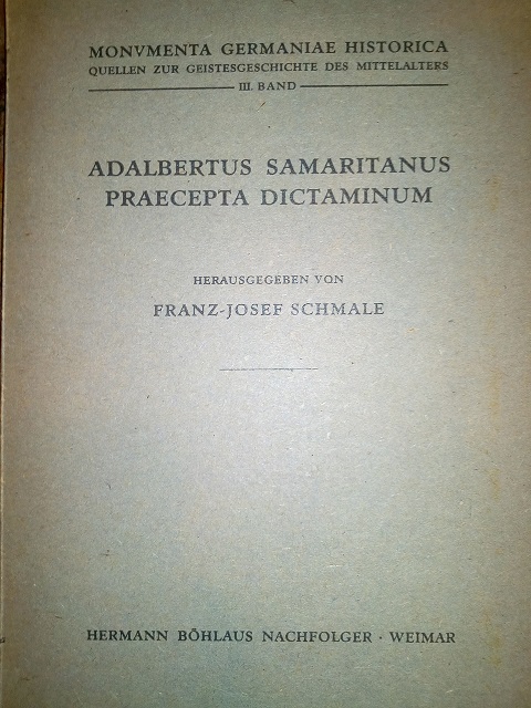 ADALBERTUS SAMARITANUS PRAECEPTA DICTAMINUM