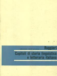 CAPITOLI DI STORIA LINGUISTICA E LETTERARIA ITALIANA