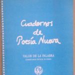 CUADERNOS DE POESIA NUEVA - VALOR DE LA PALABRA, COMENTARIOS …