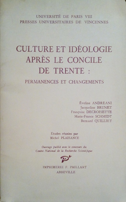 CULTURA ET IDEOLOGIE APRES LE CONCILE DE TRENTE: PERMANENCES ET …