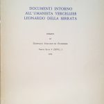DOCUMENTI INTORNO ALL'UMANISTA VERCELLESE LEONARDO DELLA SERRATA - ESTRATTO DA …