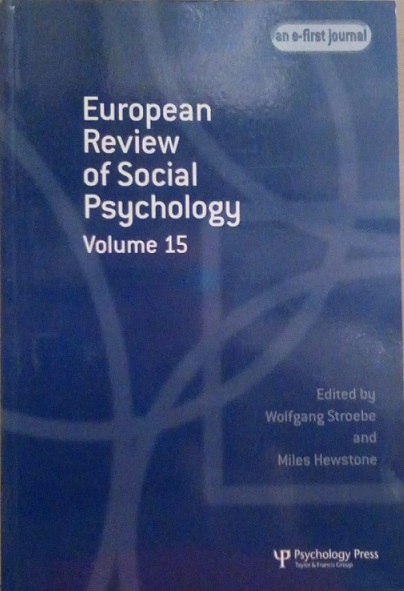 EUROPEAN REVIEW OF SOCIAL PSYCHOLOGY - VOLUME 15