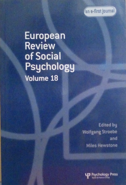 EUROPEAN REVIEW OF SOCIAL PSYCHOLOGY - VOLUME 18