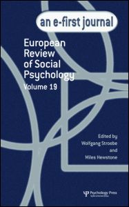EUROPEAN REVIEW OF SOCIAL PSYCHOLOGY - VOLUME 19