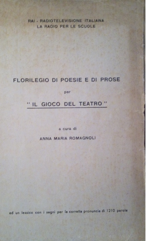 FLORILEGIO DI POESIE E DI PROSE PER IL "GIOCO DEL …