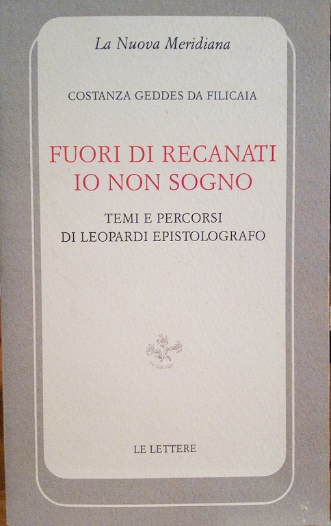 FUORI DI RECANATI IO NON SOGNO