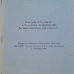 GABRIELE D'ANNUNZIO E LA CULTURA ANGLOSASSONE: LA TESTIMONANZIA DEL SILENZIO* …