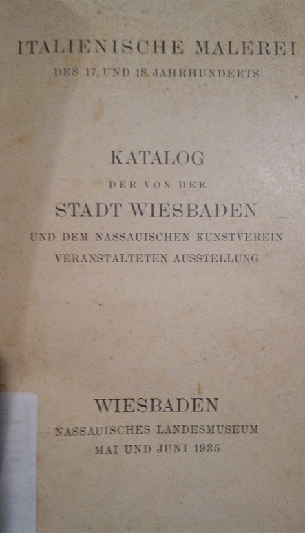 ITALIENISCHE MALEREI DES 17 UND 18 JAHRHUNDERTS KATALOG DER VON …