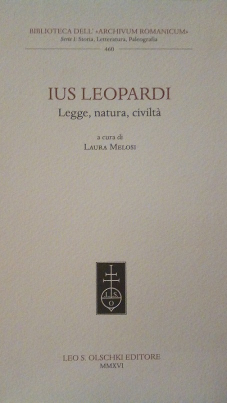 IUS LEOPARDI - LEGGE, NATURA, CIVILTA'
